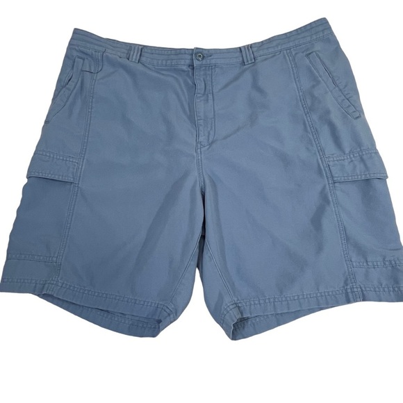 Tommy Bahama Mens Size 44 Relaxed Fit Flat Front Casual Cargo Shorts Blue - Picture 1 of 13